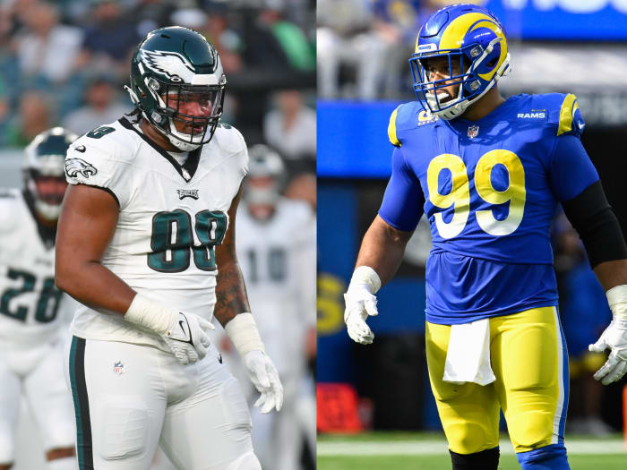 Jalen Carter (left) and Aaron Donald